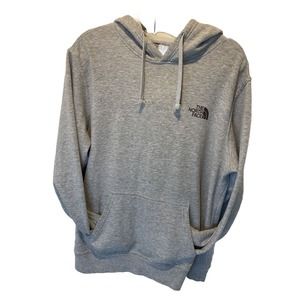 Men's The North Face Graphic Logo Hoodie Sweatshirt Size Large Gray